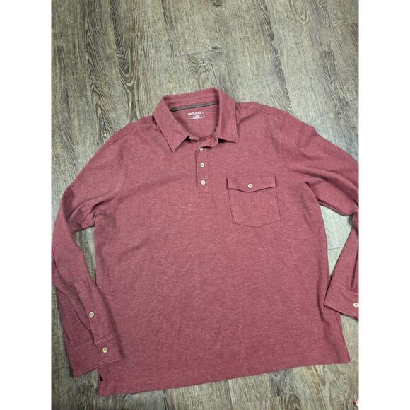 UNTUCKit Other - UNTUCKit Shirt Mens XL Matthieu Long Sleeve Polo Red Business